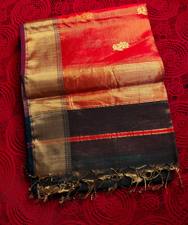 Raktashyama Maheshwari saree